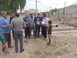 دیدار فرماندار مسجدسلیمان بهمراه جمعی از مدیران خدمت رسان با اهالی محله تلخاب
