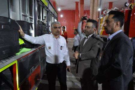 آیین رونمایی از خودروی اطفاء حریق سازمان آتش نشانی شهرداری مسجدسلیمان برگزار شد