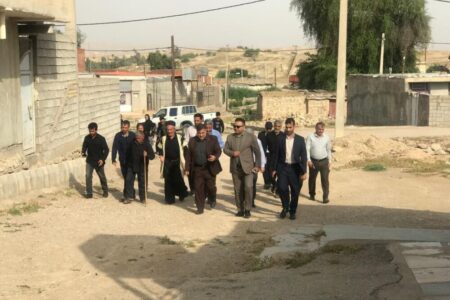 بازدید شهردار مسجدسلیمان به همراه فرماندار از منطقه محروم تلخاب