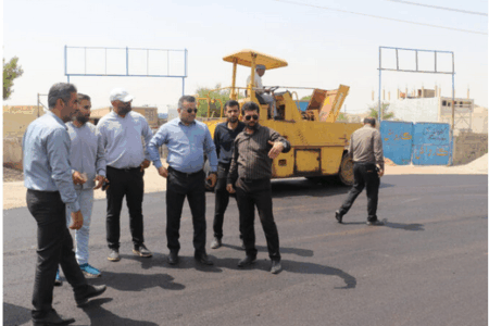 بازدید شهردار مسجدسلیمان از روند اجرای آسفالت بلوار گلف به بی‌ بی یان
