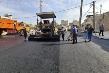 نهضت آسفالت معابر مناطق مختلف مسجدسلیمان استارت خورد