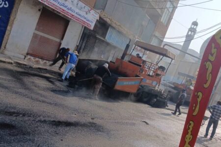 بهسازی و آسفالت معابر اطراف مسجد جامع منطقه نمره یک توسط شهرداری مسجدسلیمان