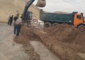 رفع مشکل آبگرفتگی جاده گلف با اقدام جهادی شهرداری مسجدسلیمان