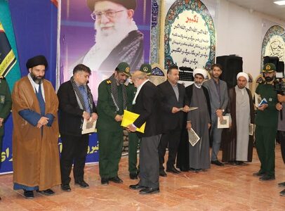 حضور شهردار و رئیس شورای شهر مسجدسلیمان در اجتماع بزرگ بسیجیان شهرستان