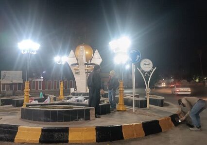 تداوم عملیات بازسازی در میدان خبرنگار مسجدسلیمان